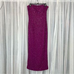 Vintage SCALA Beaded Strapless Dress